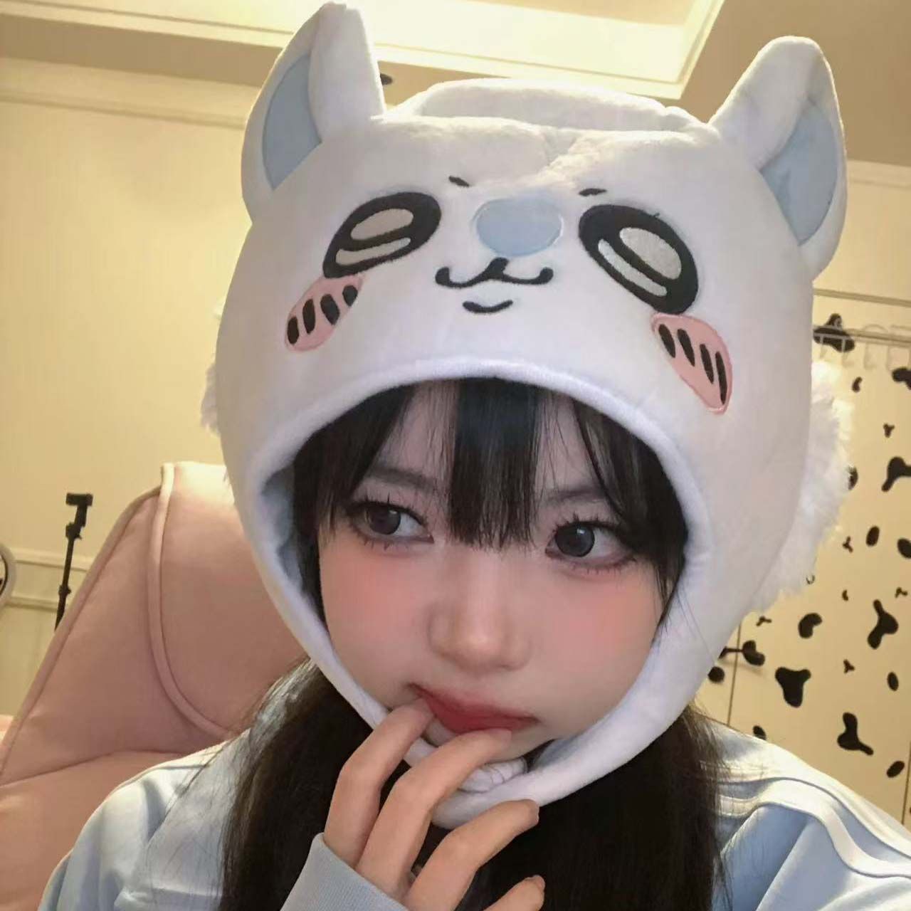 Anime Cosplay Girl Photo - Chiikawa Hachiware Usagi Hoed Leuke Cartoon