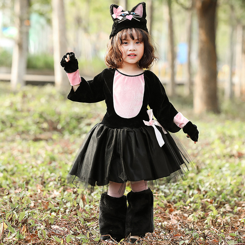 Anime Cosplay Girl Photo - Nieuwe Halloween Zwarte Kat Cosplay Kostuum