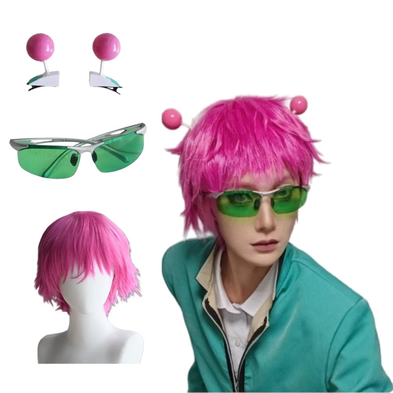 Anime Cosplay Glasses - Anime Saiki Kusuo Cosplay Props Roze