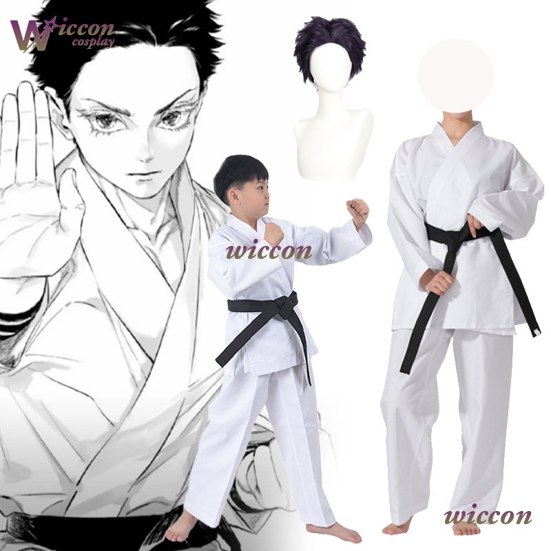 Kids Cosplay Anime - Menselijk Wit Karate Trainingspak Halloween Akaza