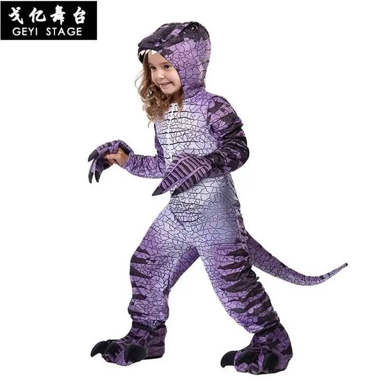 Kids Cosplay Anime - Raptor Halloween nieuwe Paarse Raptor Jurassic