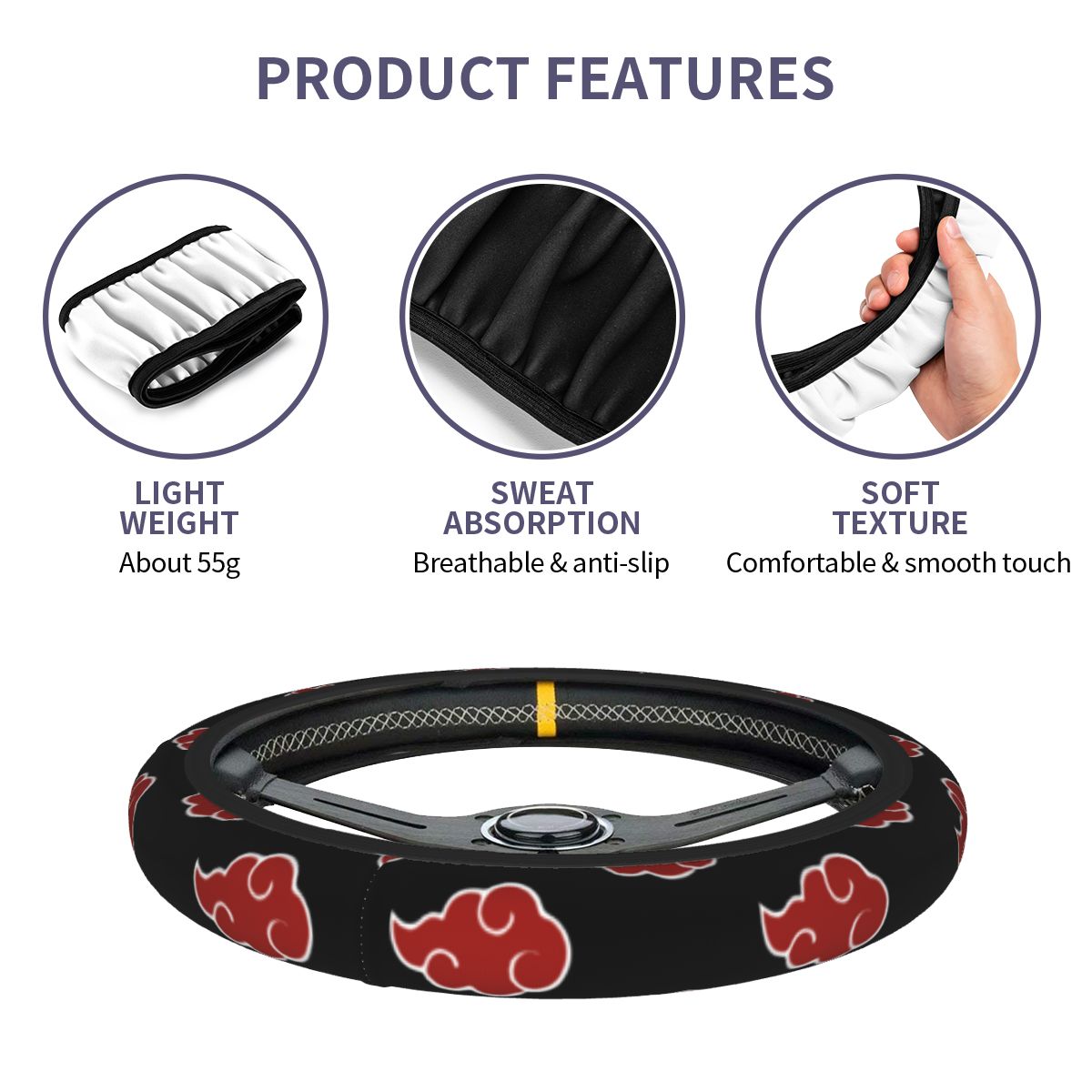 38cm Stuurwielhoezen Akatsuki  - Naruto Headband Metal recensie en prijs
