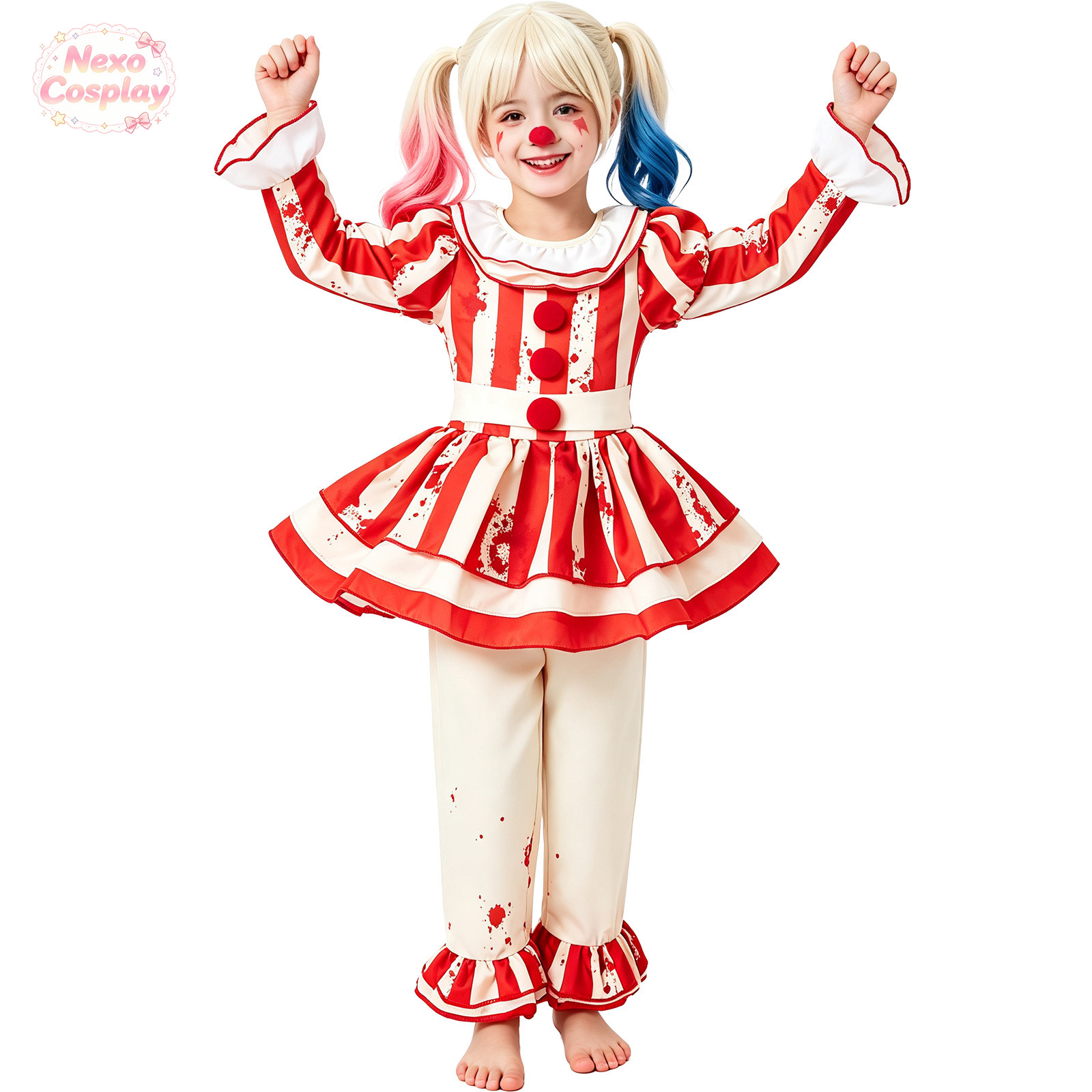 Kinderen Rood Wit Gestreept Ho - Kids Cosplay Anime recensie en prijs