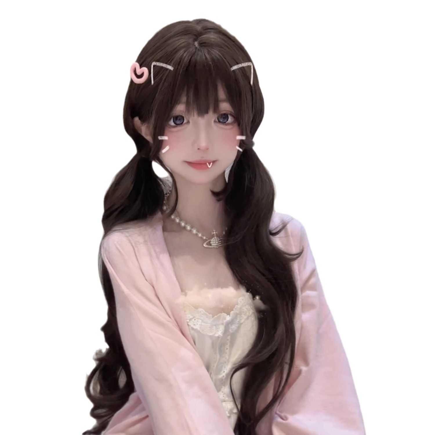75cm synthetische lange golven - Anime Cosplay Girl Photo recensie en prijs