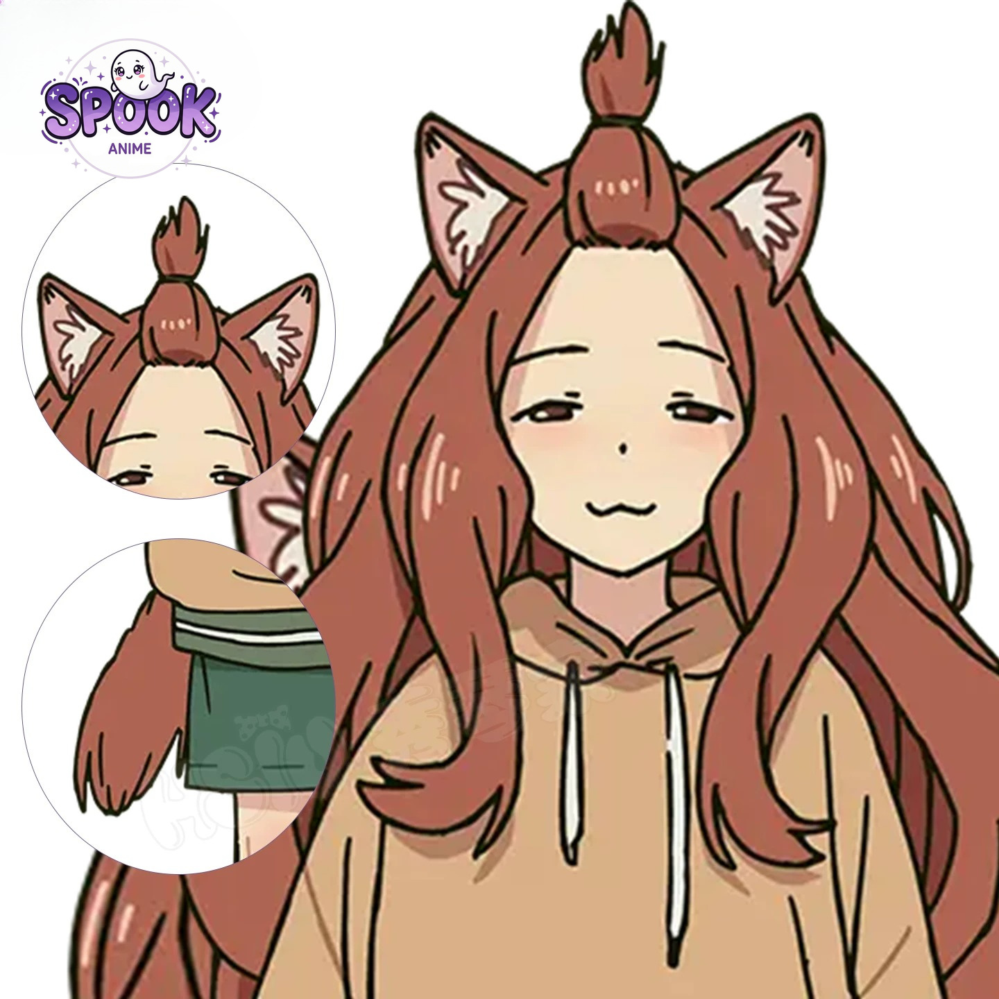 Bruine lange pruik Masuko Yaku - Anime Cosplay Cat recensie en prijs