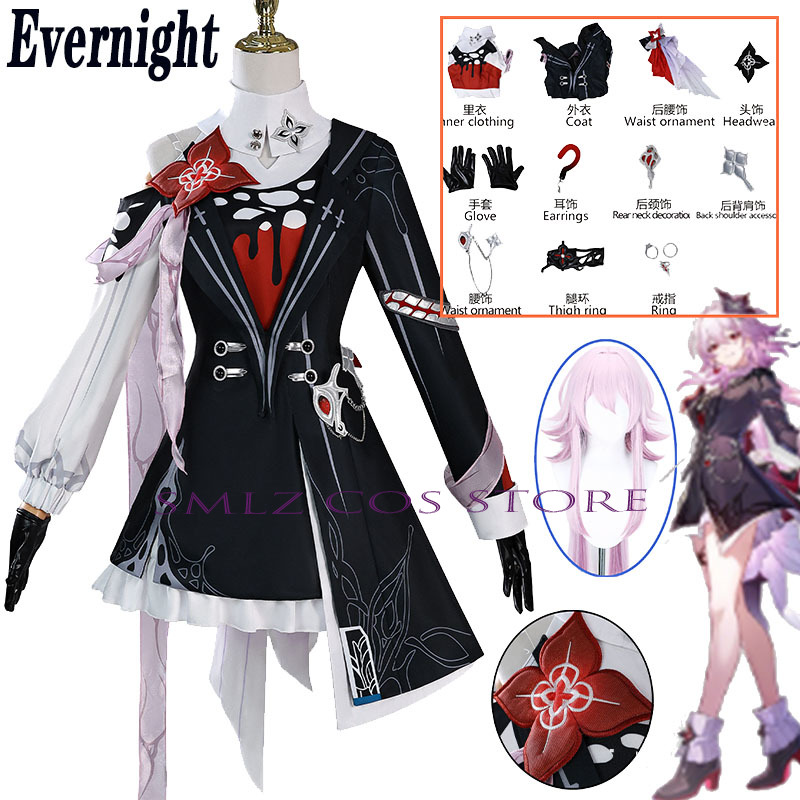 Nieuw Evernight Cosplay Honkai - Anime Cosplay Female recensie en prijs